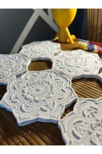 Mandala 4 (6 ADET) (3D) Xxl Taş Boyama Otonom Gelişim Çocuk Etkinliği Taş Boyama Seti Çocuk Gelişimi - Görsel 3