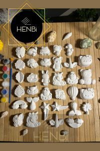 33 Adet S,M Taş Boyama Seti Anne ve Çocuk etkinliği El Becerisi Gelişimi Boyama Seti Taş Boyama