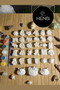 33 Adet Mini Taş Boyama Seti Anne ve Çocuk Etkinliği El Beceri Gelişimi Boyama Seti Taş Boyama