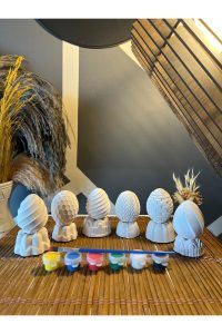 Desenli Yumurta (3D) Taş Boyama Paskalya Yumurtası Egg Taş Boyama Seti Çocuk Gelişimi Etkinlik - Görsel 5