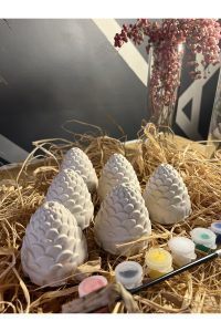 Kozalak Boyama seti (3D) Taş boyama Seti Yumurta Boyama seti Çocuk Gelişi Etkinlik - Görsel 4